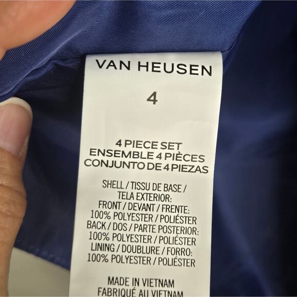 VAN HEUSEN Royal Blue Button Front Vest Boys Size 4 - Picture 5 of 7